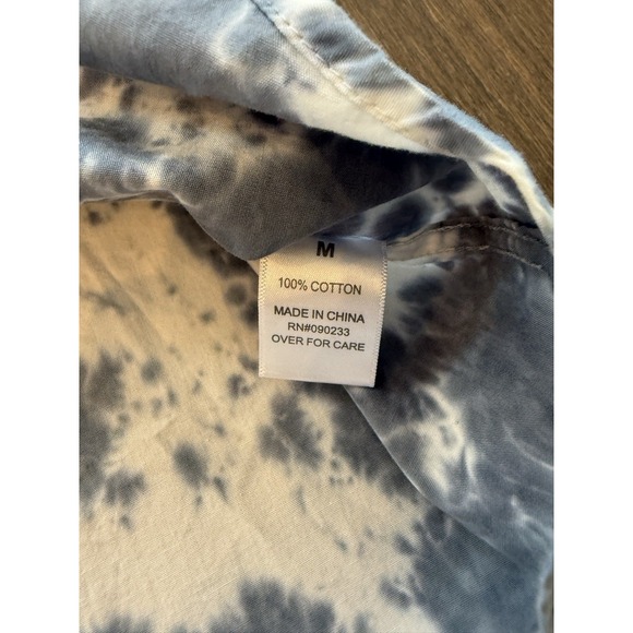 Pacsun Shirt Mens‎ Size M Blue/Red/White Tye Dye Long Sleeve Button Down Pocket - Picture 5 of 6